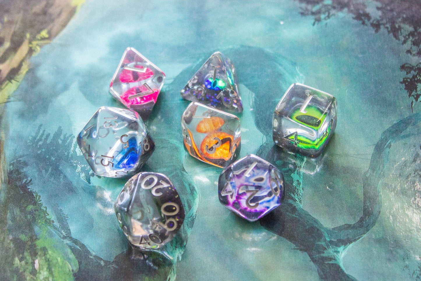 Inclusion Multi-Coloured Evil Eye Dice Set