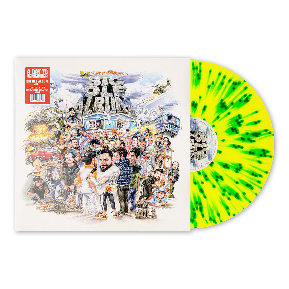 A Day to Remember - Big Ole Album LP Indie Exclusive, Highlighter Splatter