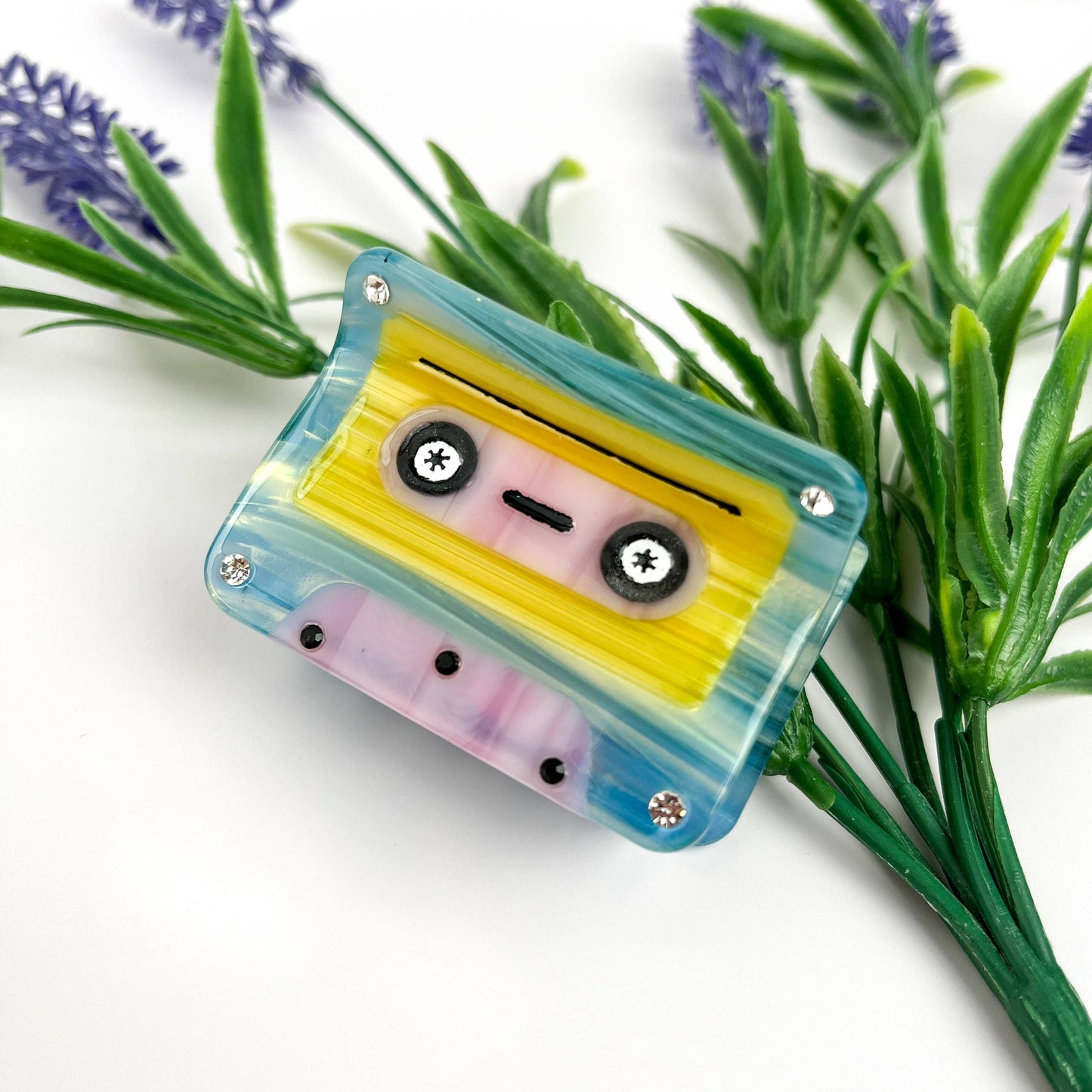 Creative Cartoon Cassette Tape Acetate Hair Claw Clip