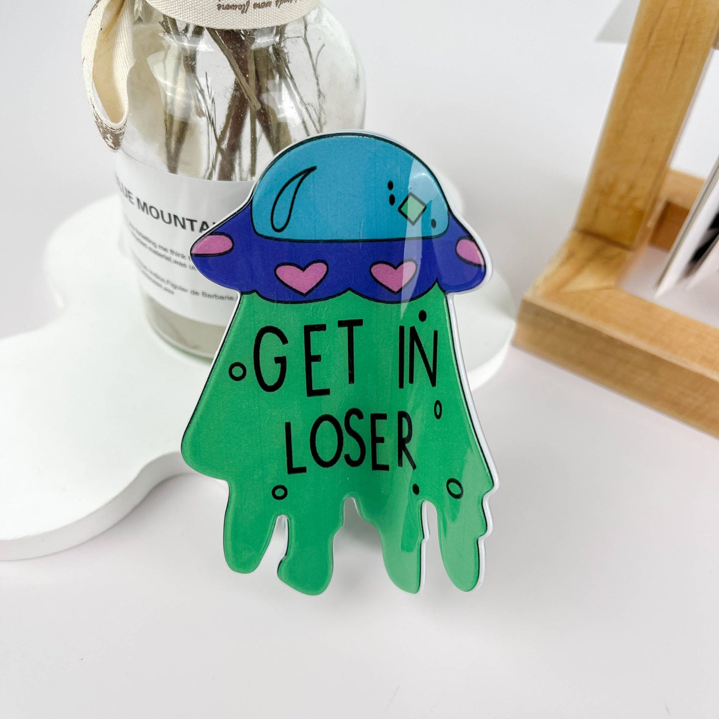 Super cute alien hair claw clip