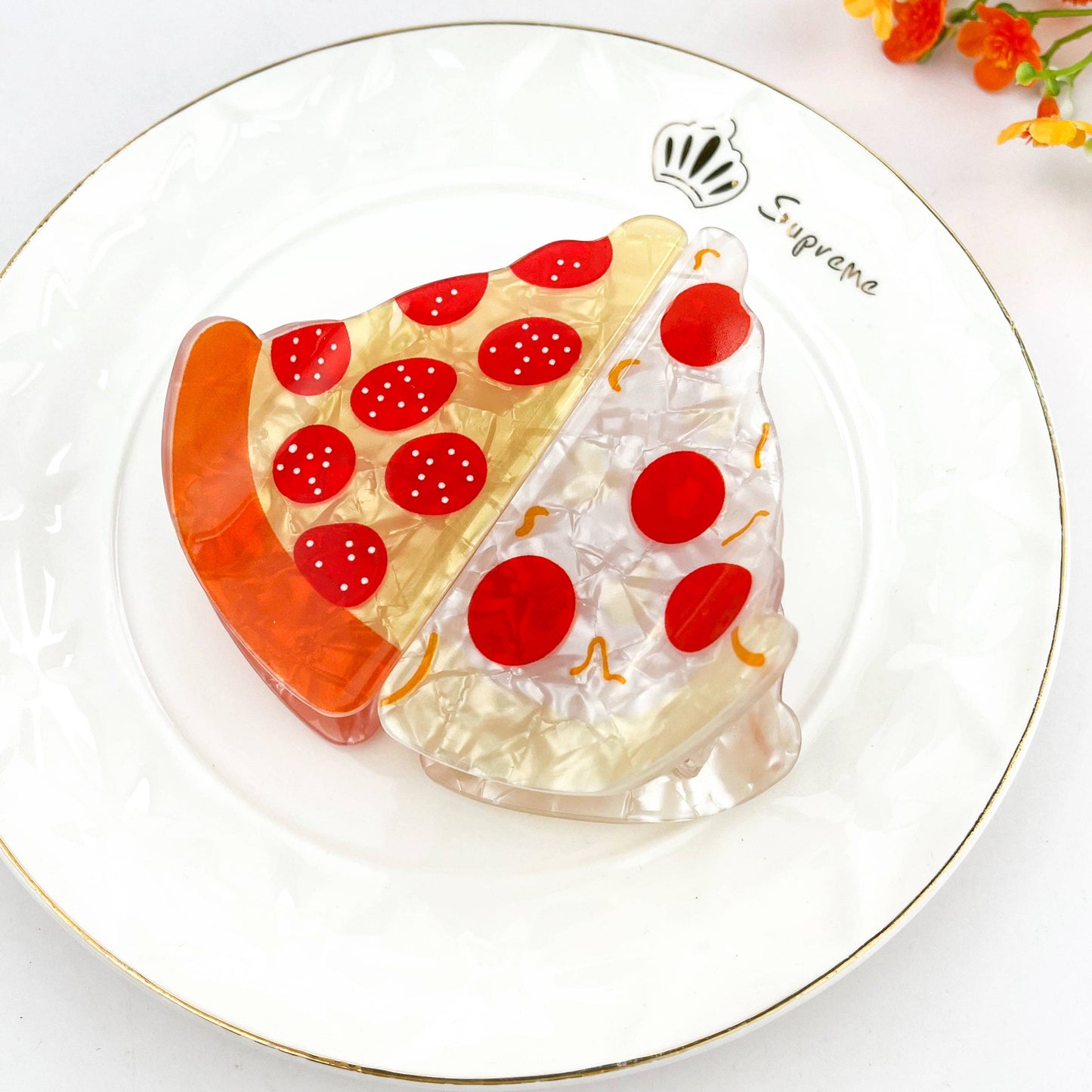 Pizza Food Hair Claw Clip