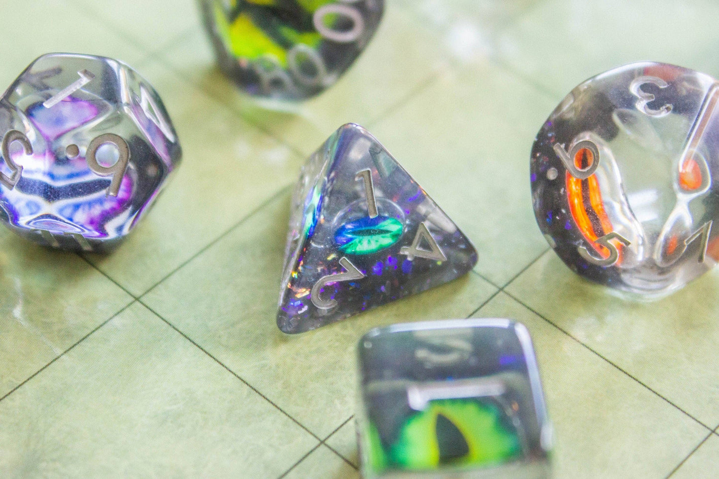 Inclusion Multi-Coloured Evil Eye Dice Set