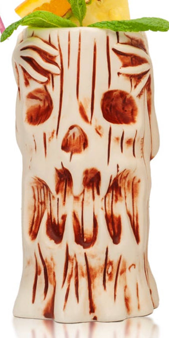 Hard-Carved and Hand-Painted Tiki Mug