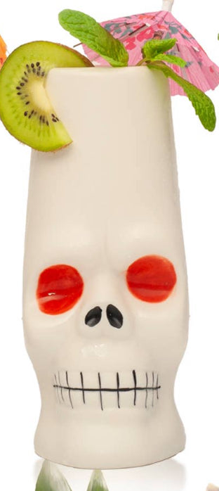Hard-Carved and Hand-Painted Tiki Mug