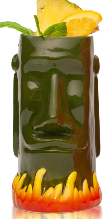 Hard-Carved and Hand-Painted Tiki Mug