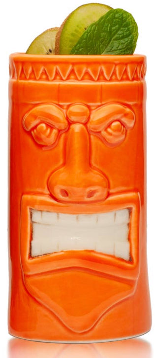 Hard-Carved and Hand-Painted Tiki Mug