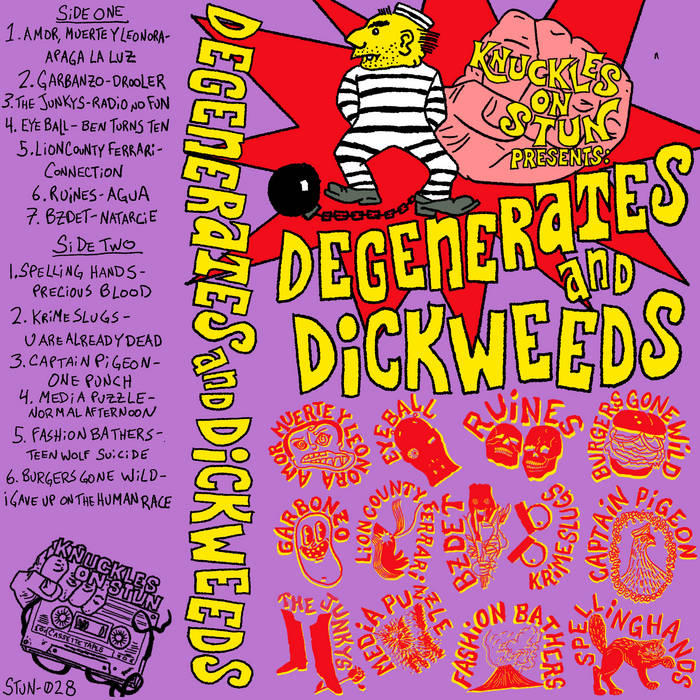 Knuckles on Stun - Deliquents and Dickweeds Purple Cassette