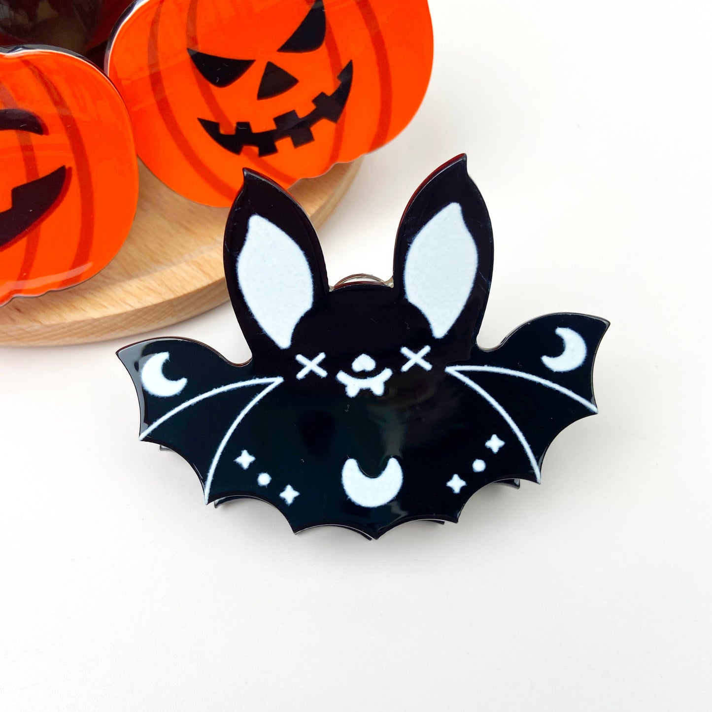 3" Halloween Cute Bat Hair Clips
