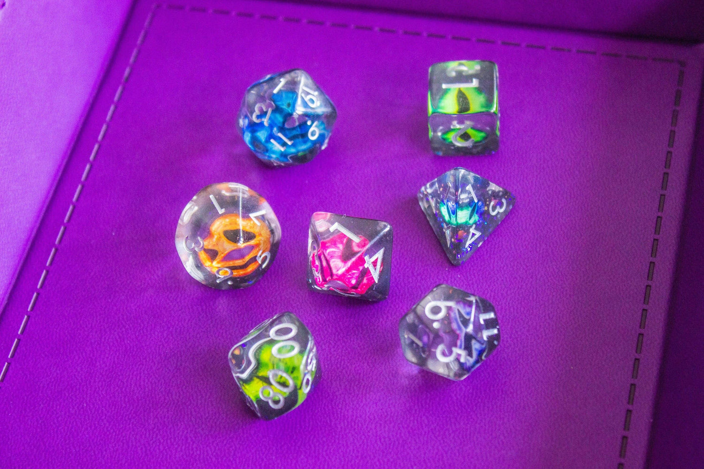 Inclusion Multi-Coloured Evil Eye Dice Set