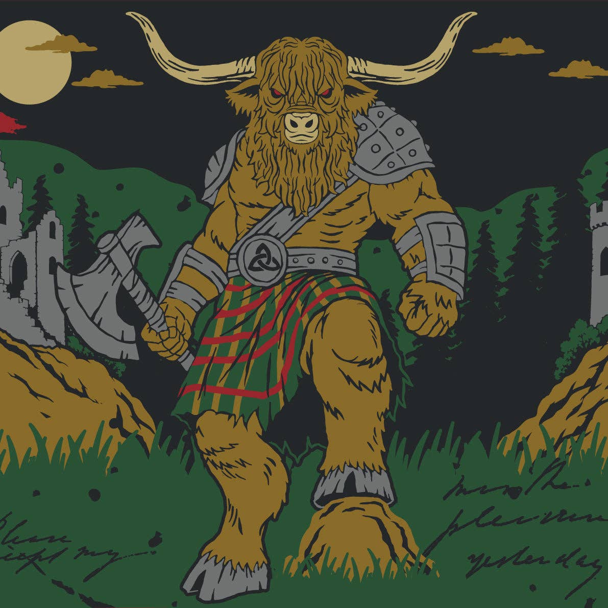 Highland Cow Exe-coo-tioner Crew Socks