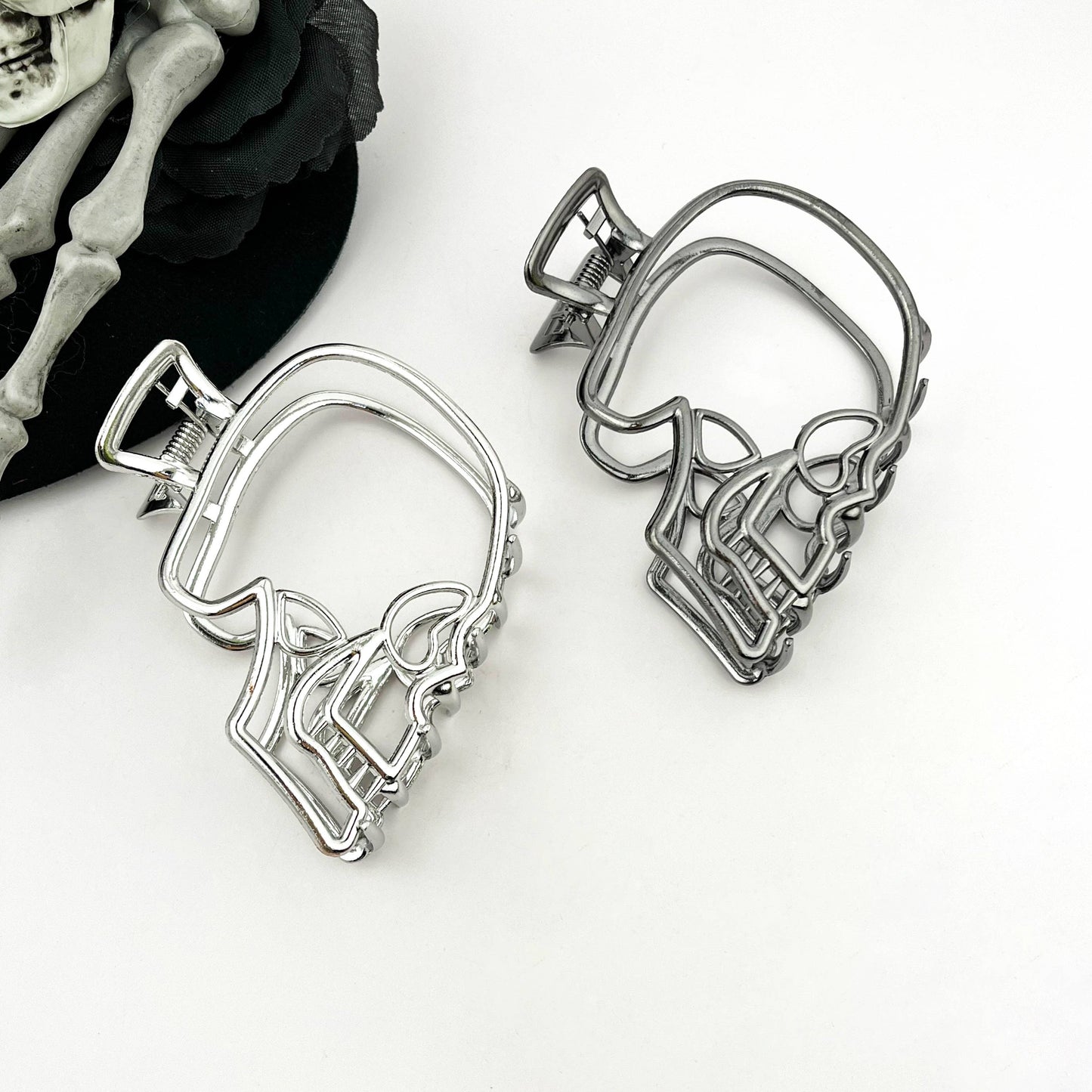 Hollow Skull Halloween Hair Claw – Spooky Style