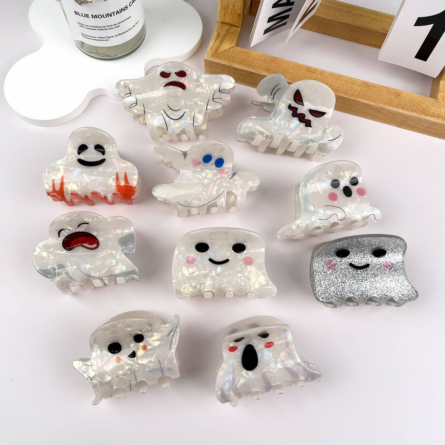 White Ghost Hair Clip