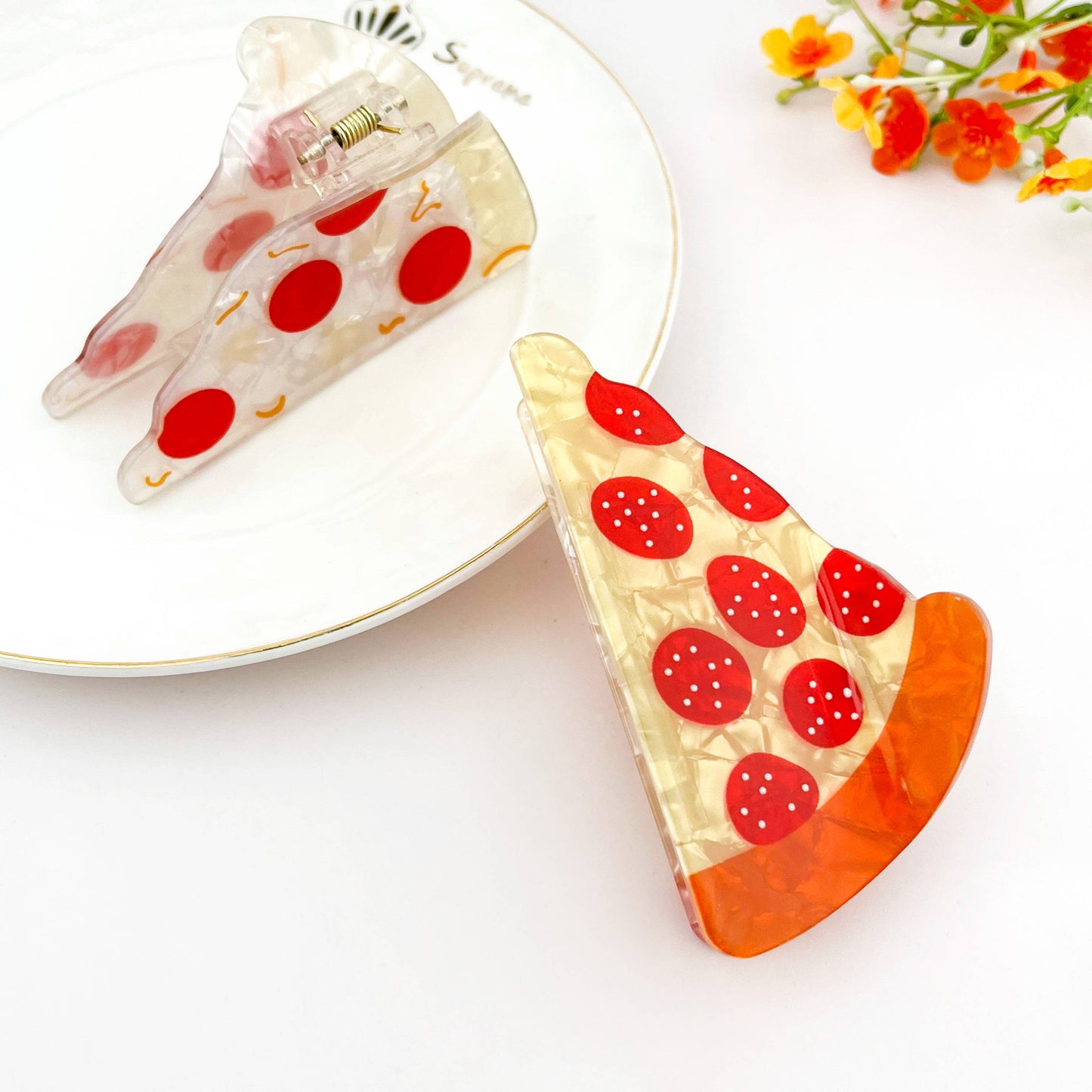 Pizza Food Hair Claw Clip