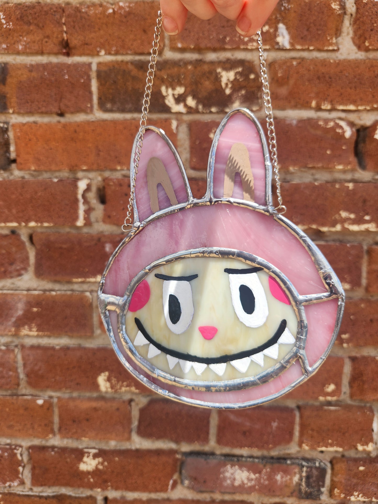 Labubu Inspired Stained Glass Pink
