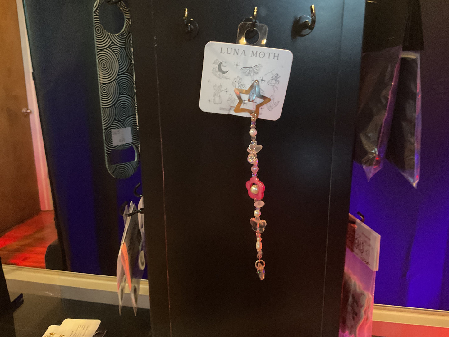 Pink Tassled Hair Clip