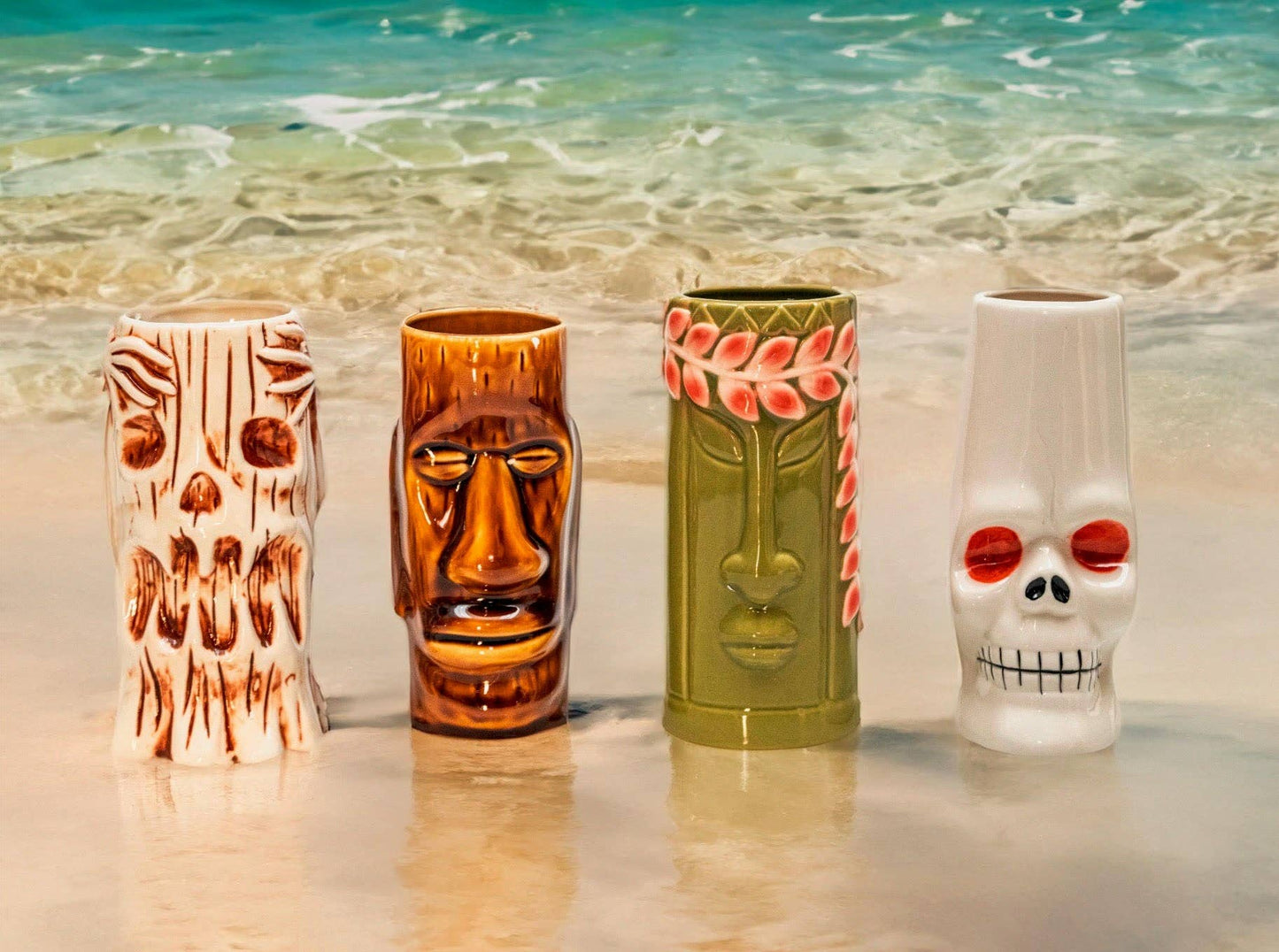 Hard-Carved and Hand-Painted Tiki Mug