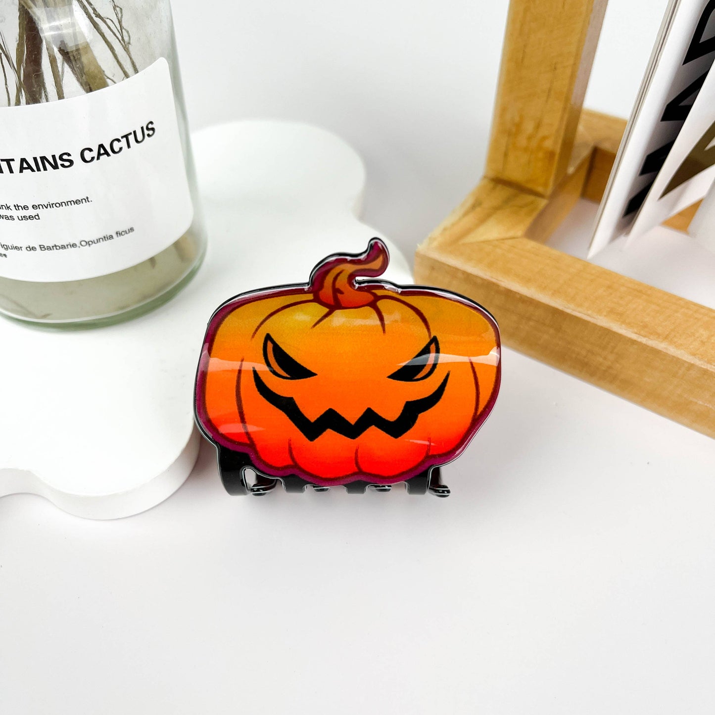 Pumpkin Hair Claw Clip