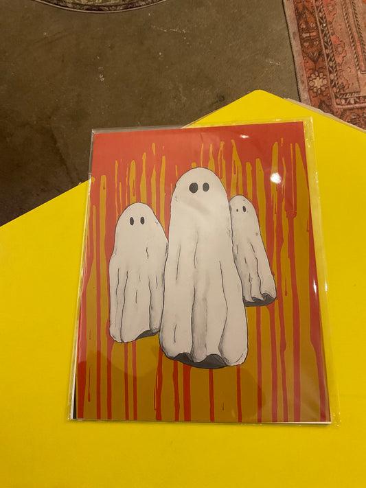 Ghost in Candy Corn 8.5x11in Print