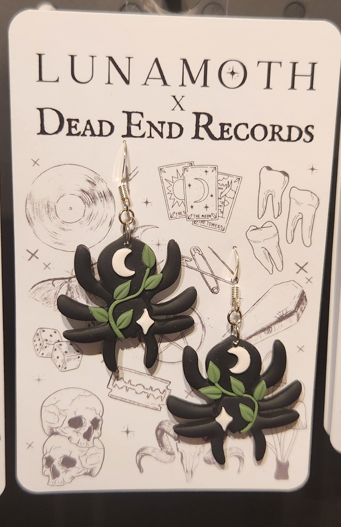 Spider Moon Earrings