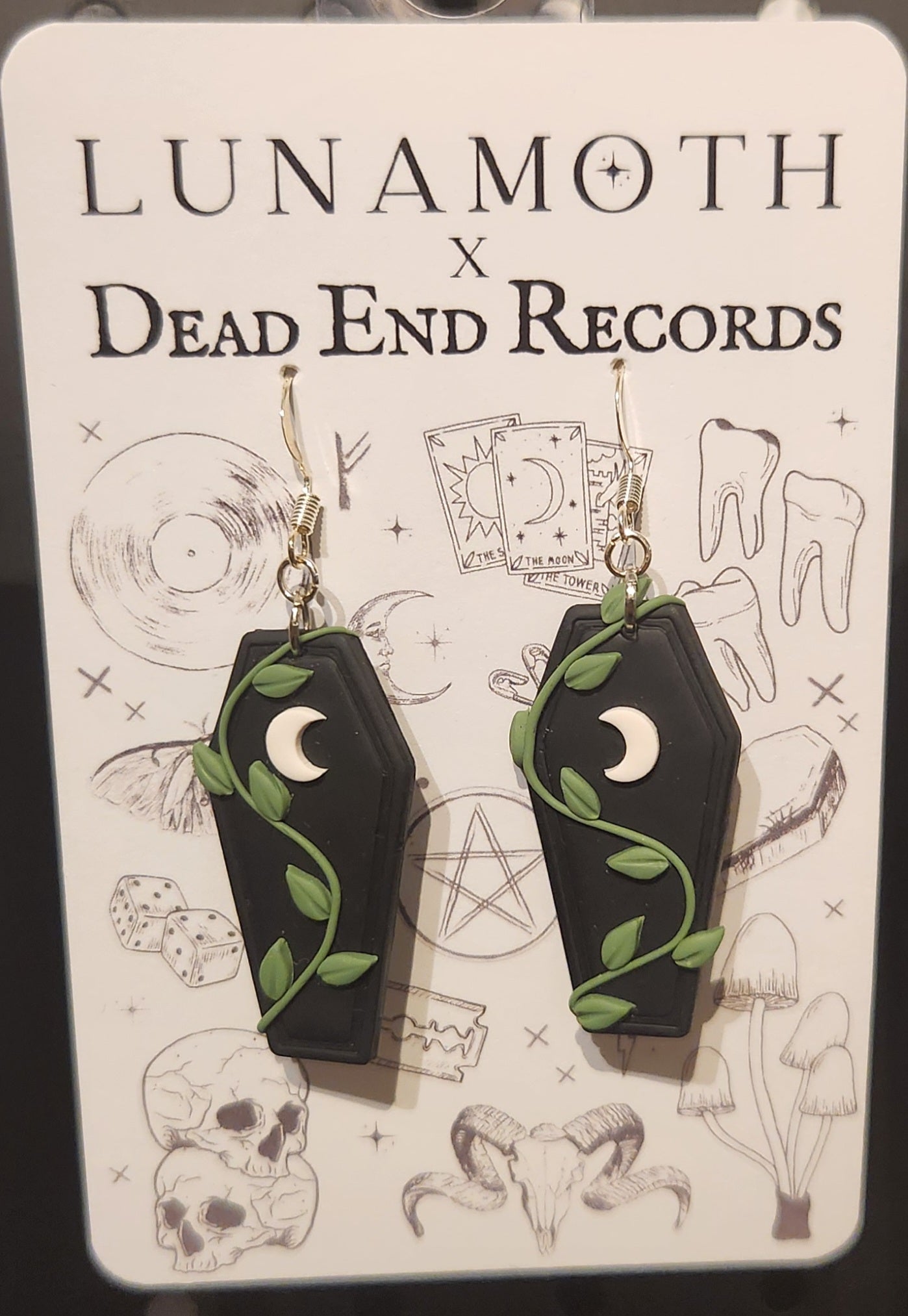 Coffin Moon Earrings