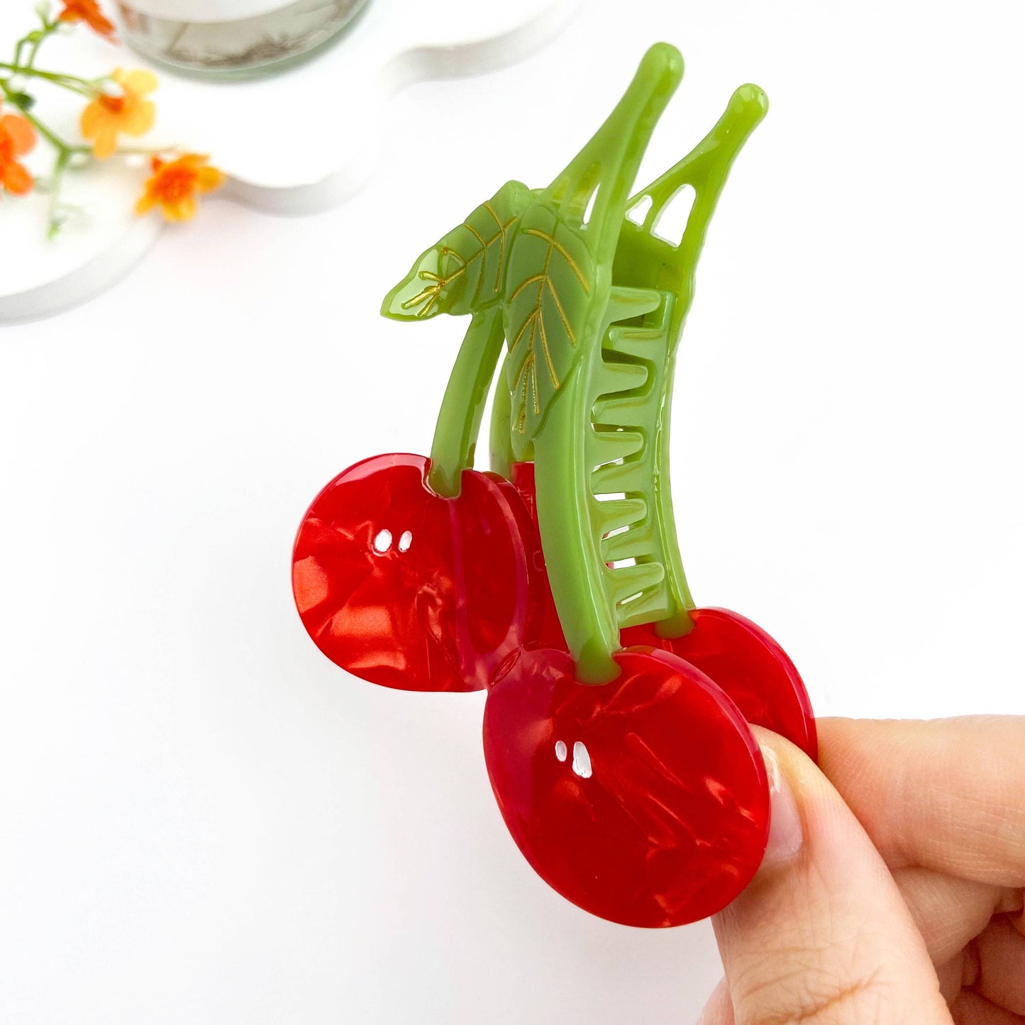 Original Juicy Cherry Acetate Fruit Hair Claw Clip