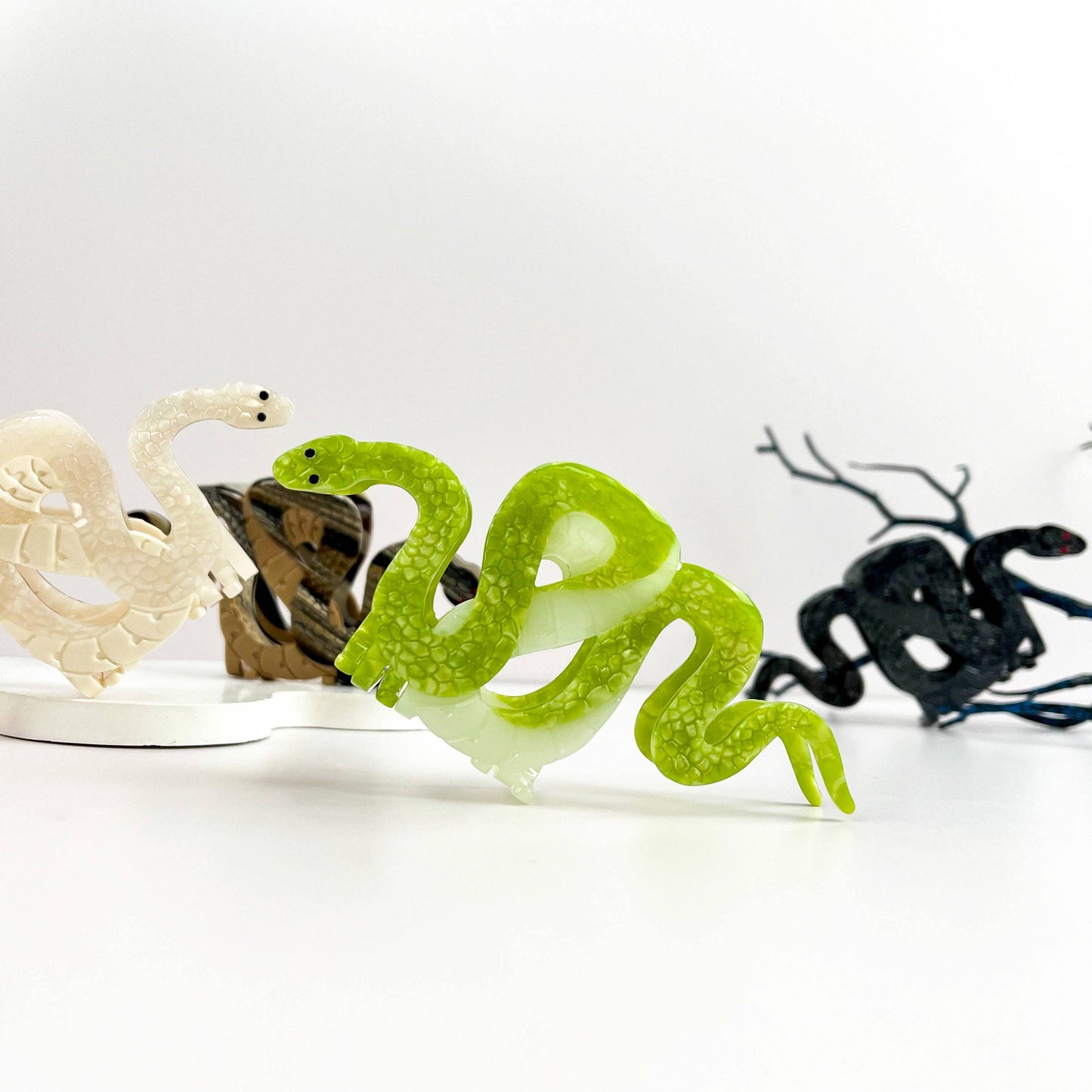Two-color Snake Hair Clip, Acetate Animal Claw Clip