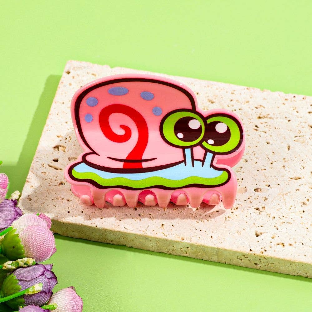 Pink Snail Hair Claw Clip