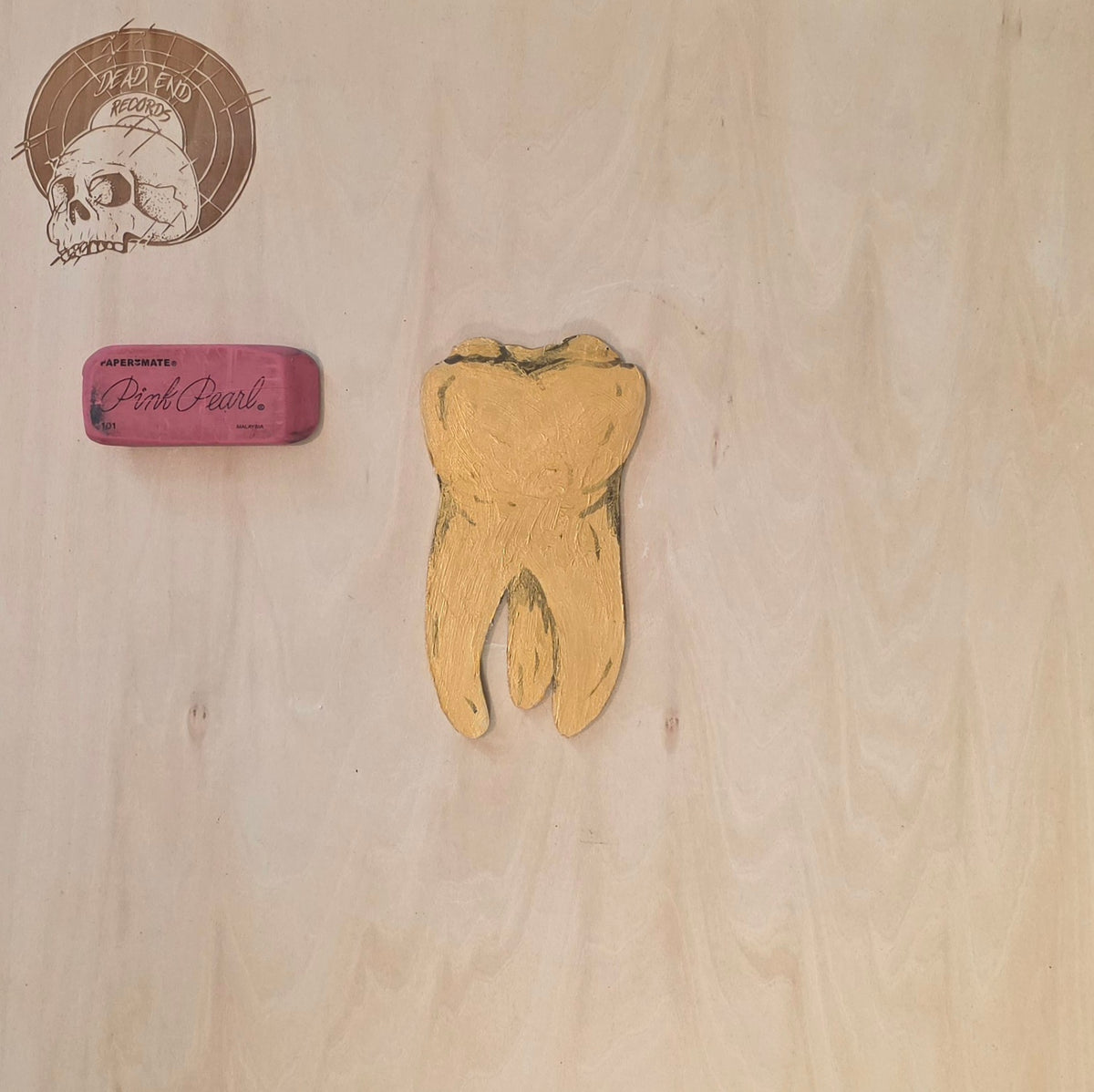 Painted Tooth on Wood Wall Decor