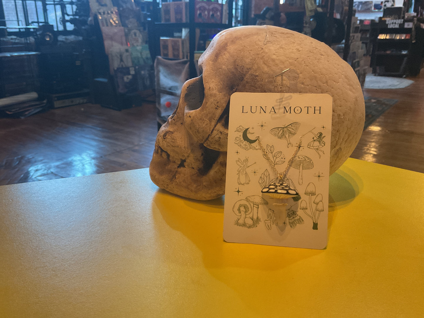 Black Mushroom Necklace