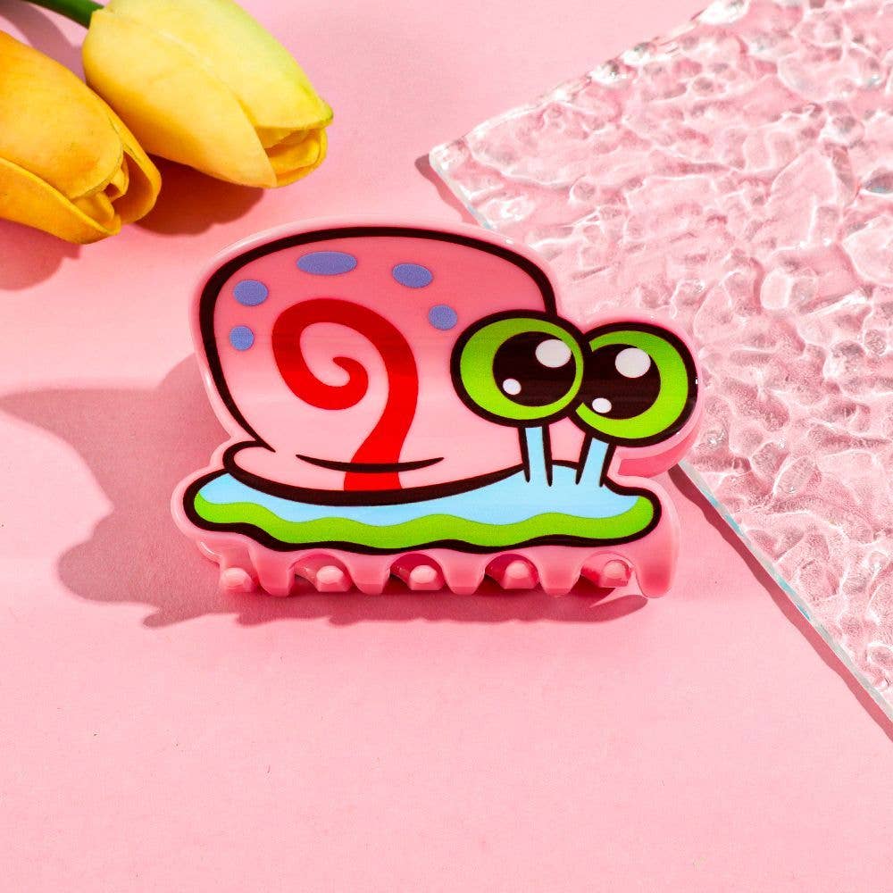 Pink Snail Hair Claw Clip