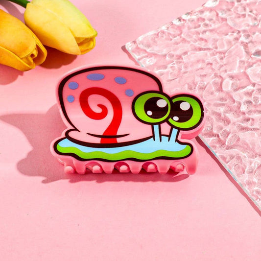 Pink Snail Hair Claw Clip