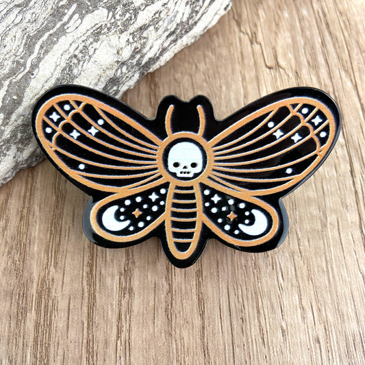 Butterfly Skull Hair Clip