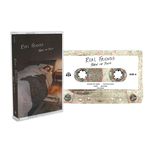 Real Friends - Torn In Two Clear W/ Silver, Green & Red Glitter - Cassette