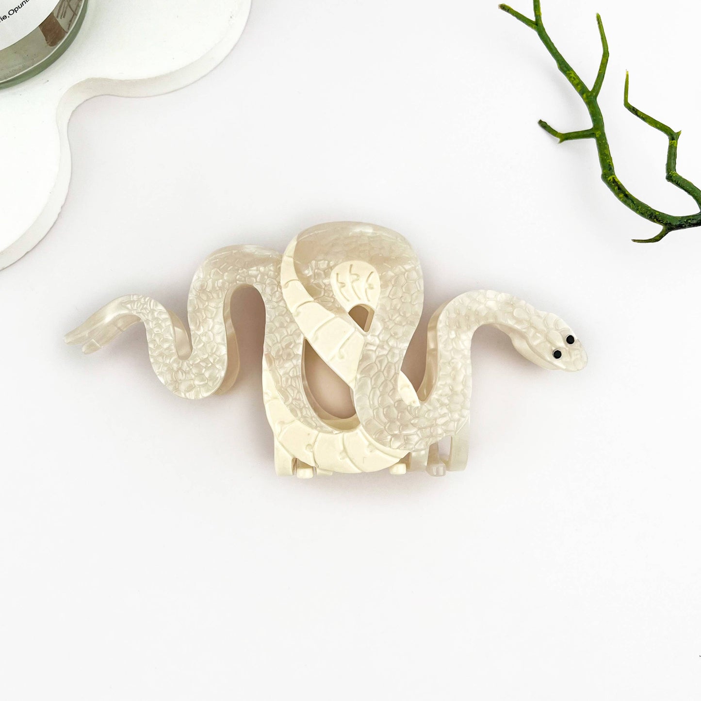 Two-color Snake Hair Clip, Acetate Animal Claw Clip