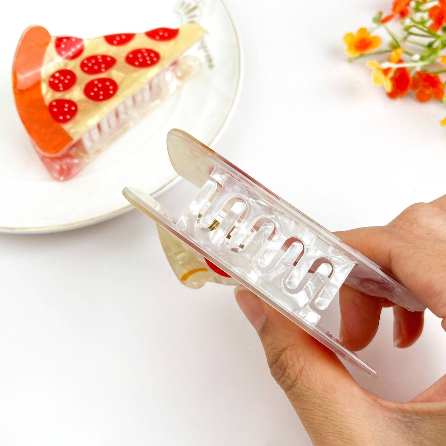 Pizza Food Hair Claw Clip