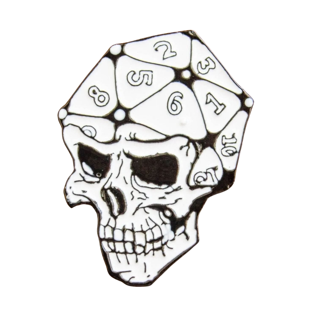 D20 Skull Pin