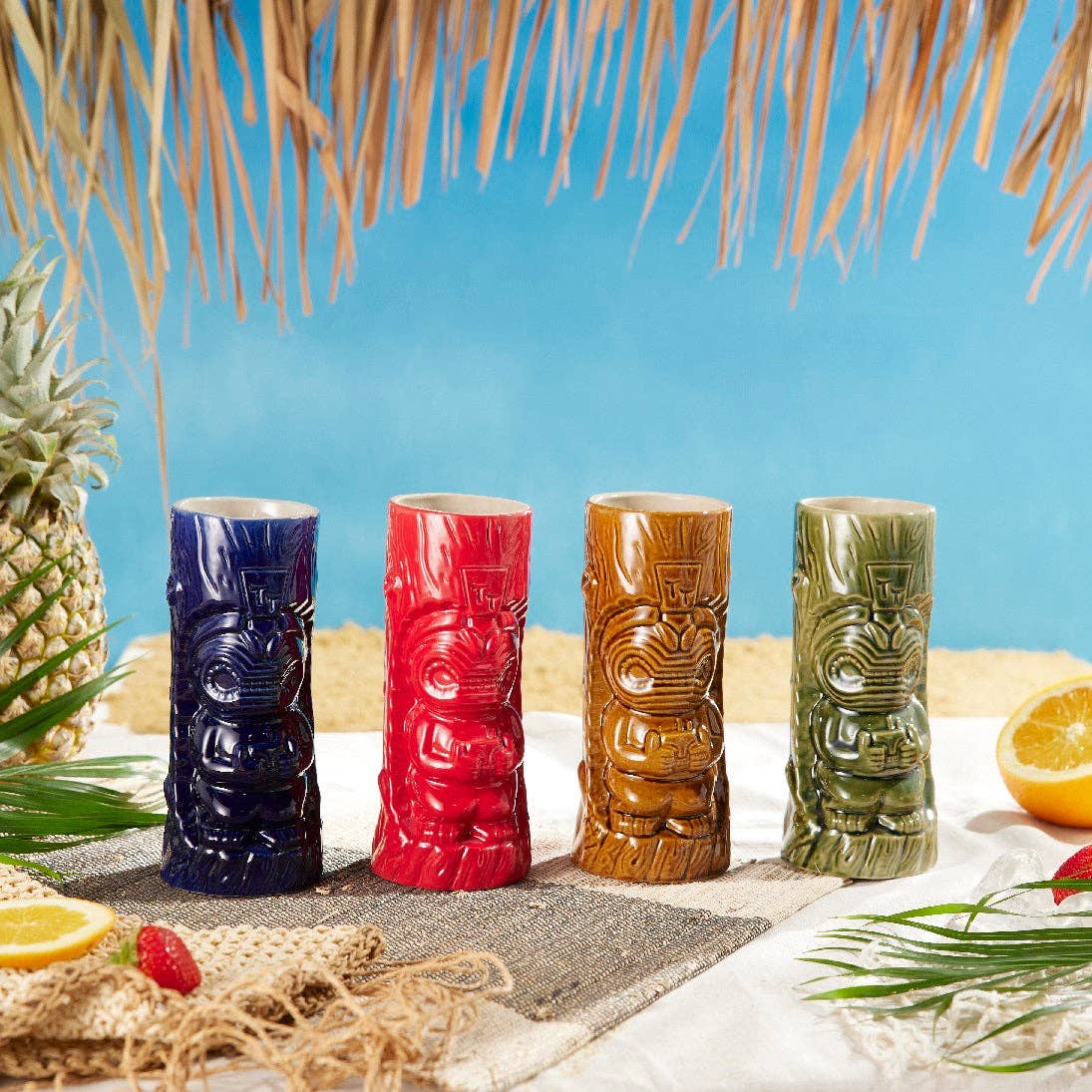 Ceramic Hawaiian Tiki Glass