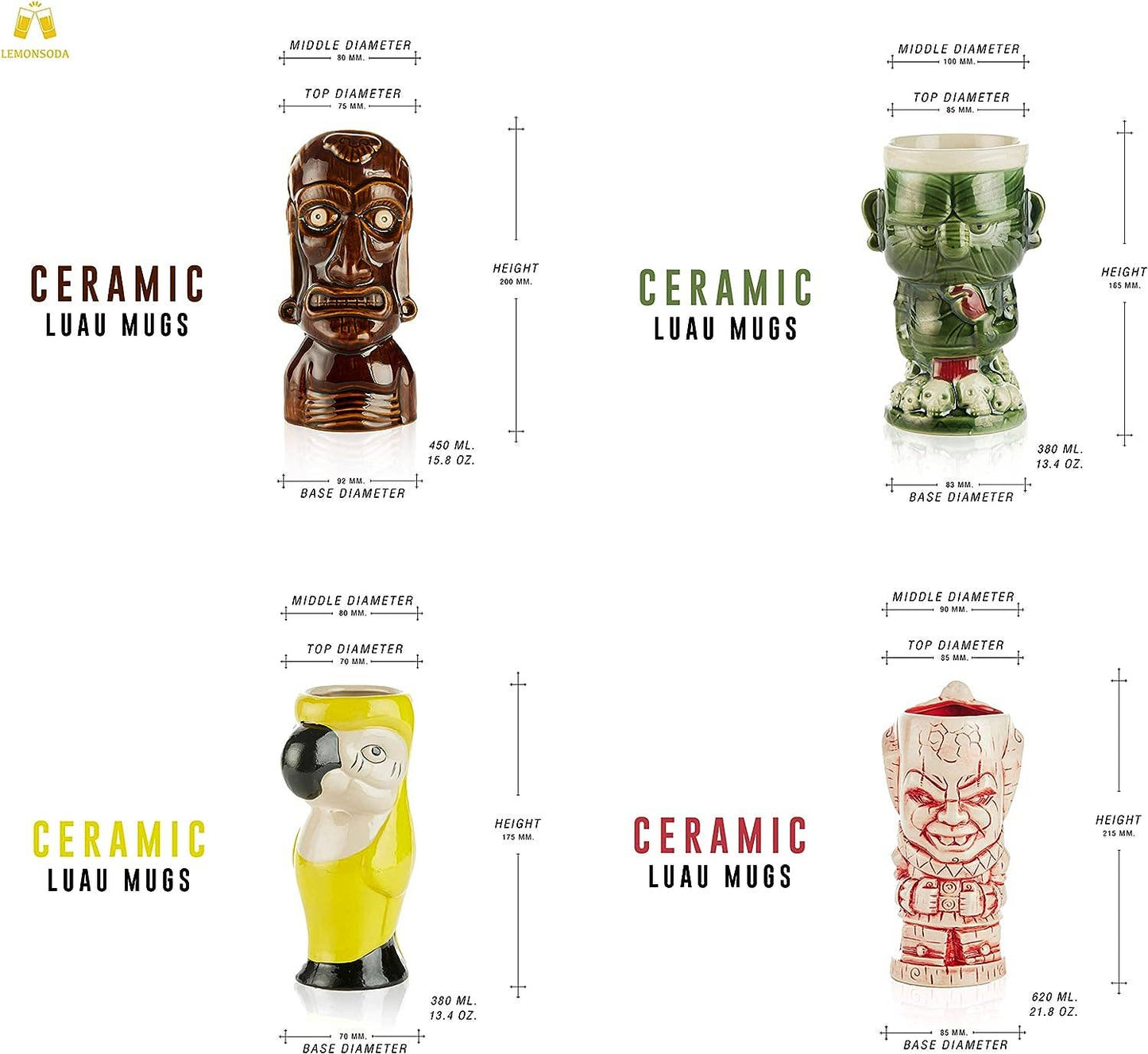 Ceramic Hawaiian Luau Tiki Mug