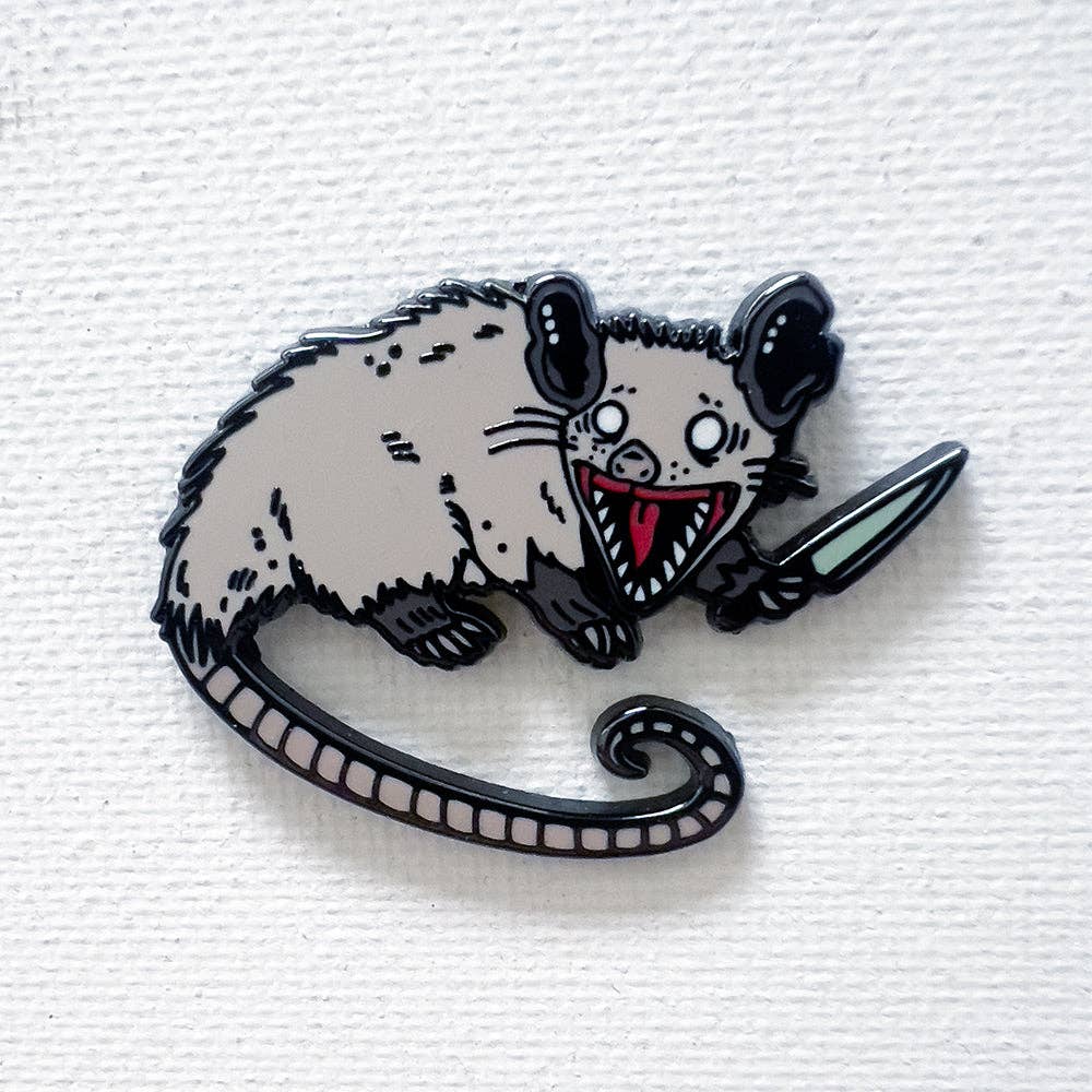 Knife Possum Pin