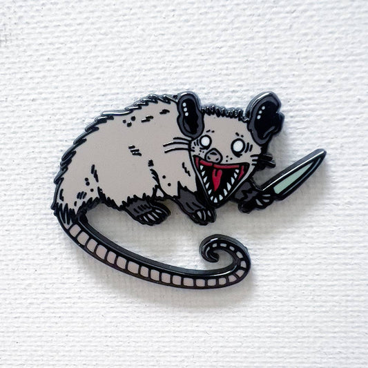 Knife Possum Pin
