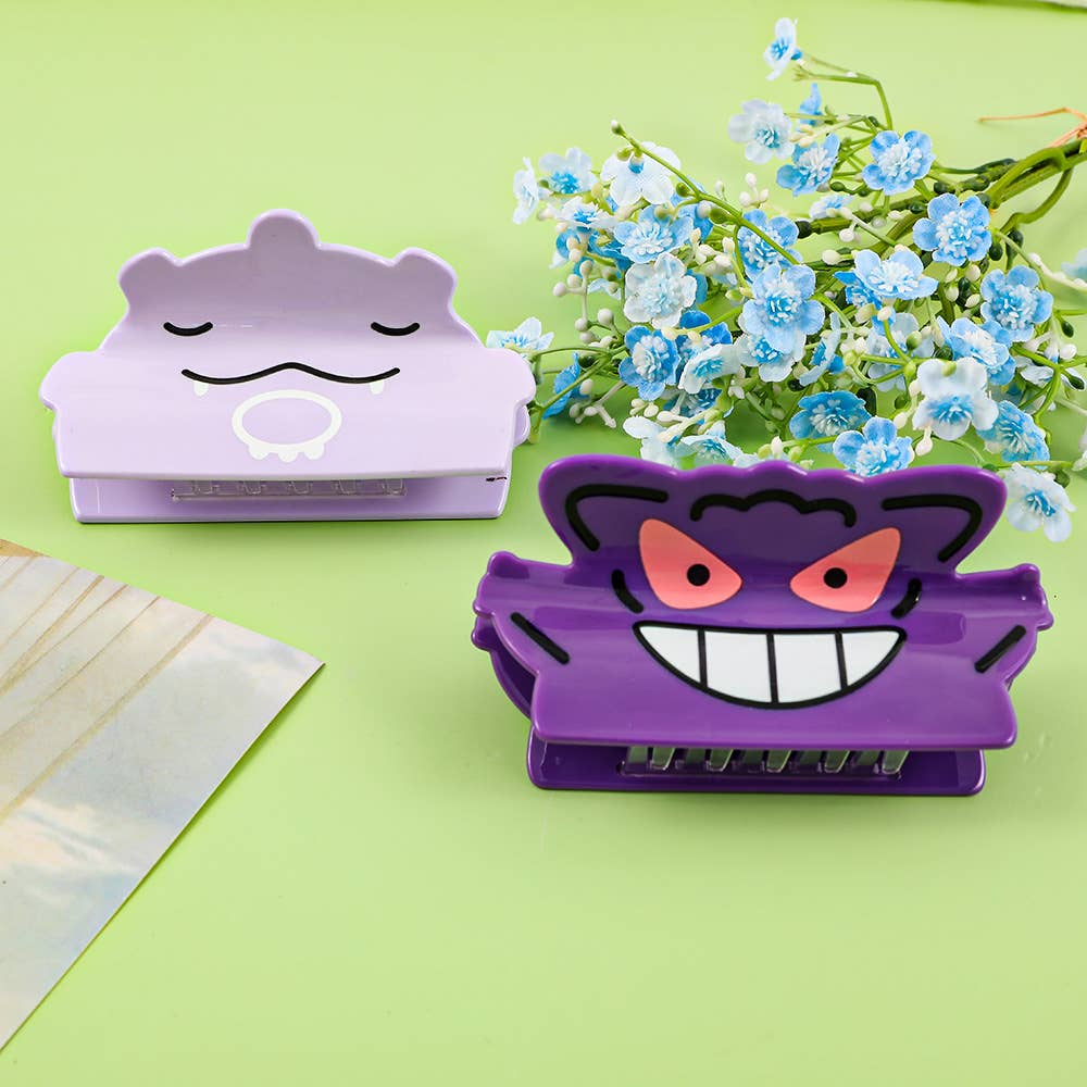 Evil Purple Hair Clips