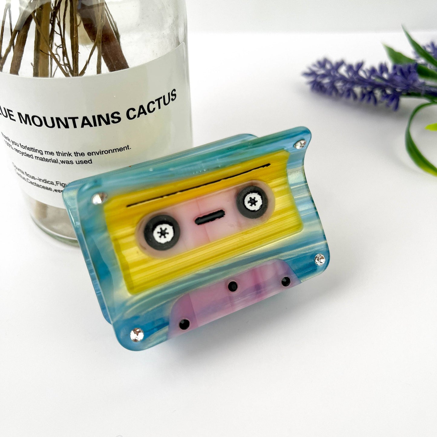 Creative Cartoon Cassette Tape Acetate Hair Claw Clip