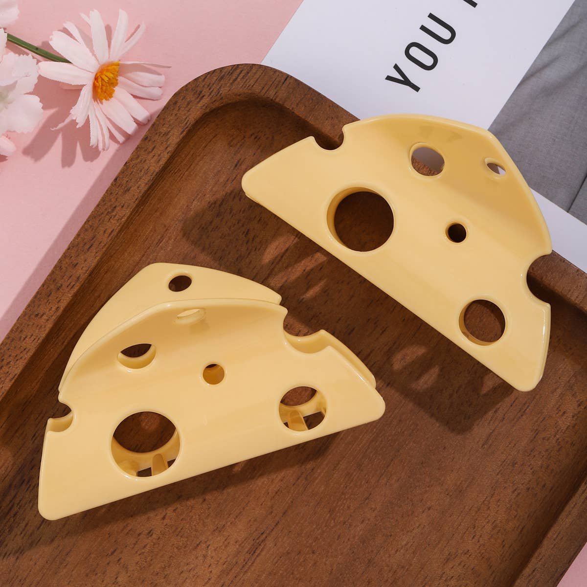 Cheese Wedge Hair Claw Clip