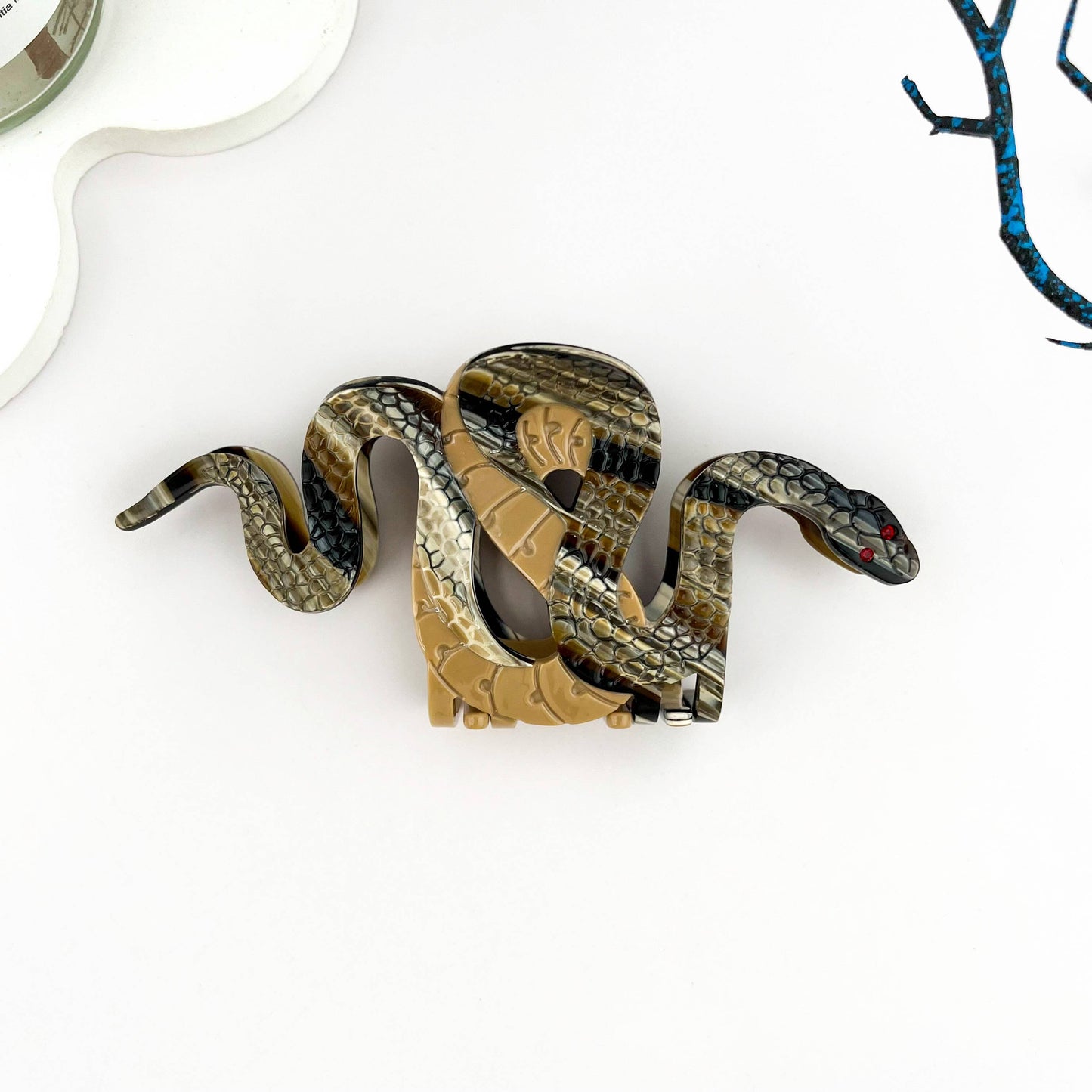 Two-color Snake Hair Clip, Acetate Animal Claw Clip