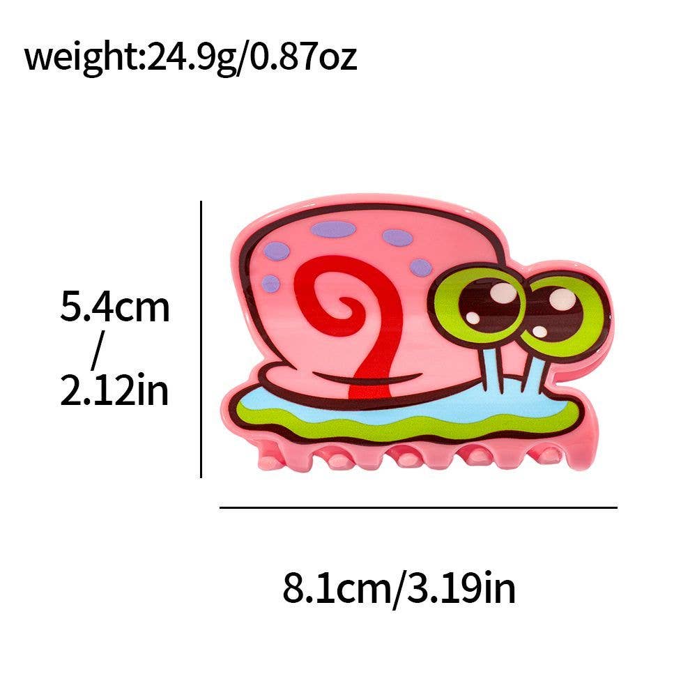 Pink Snail Hair Claw Clip