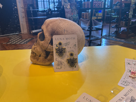 Spider web Heart Earrings