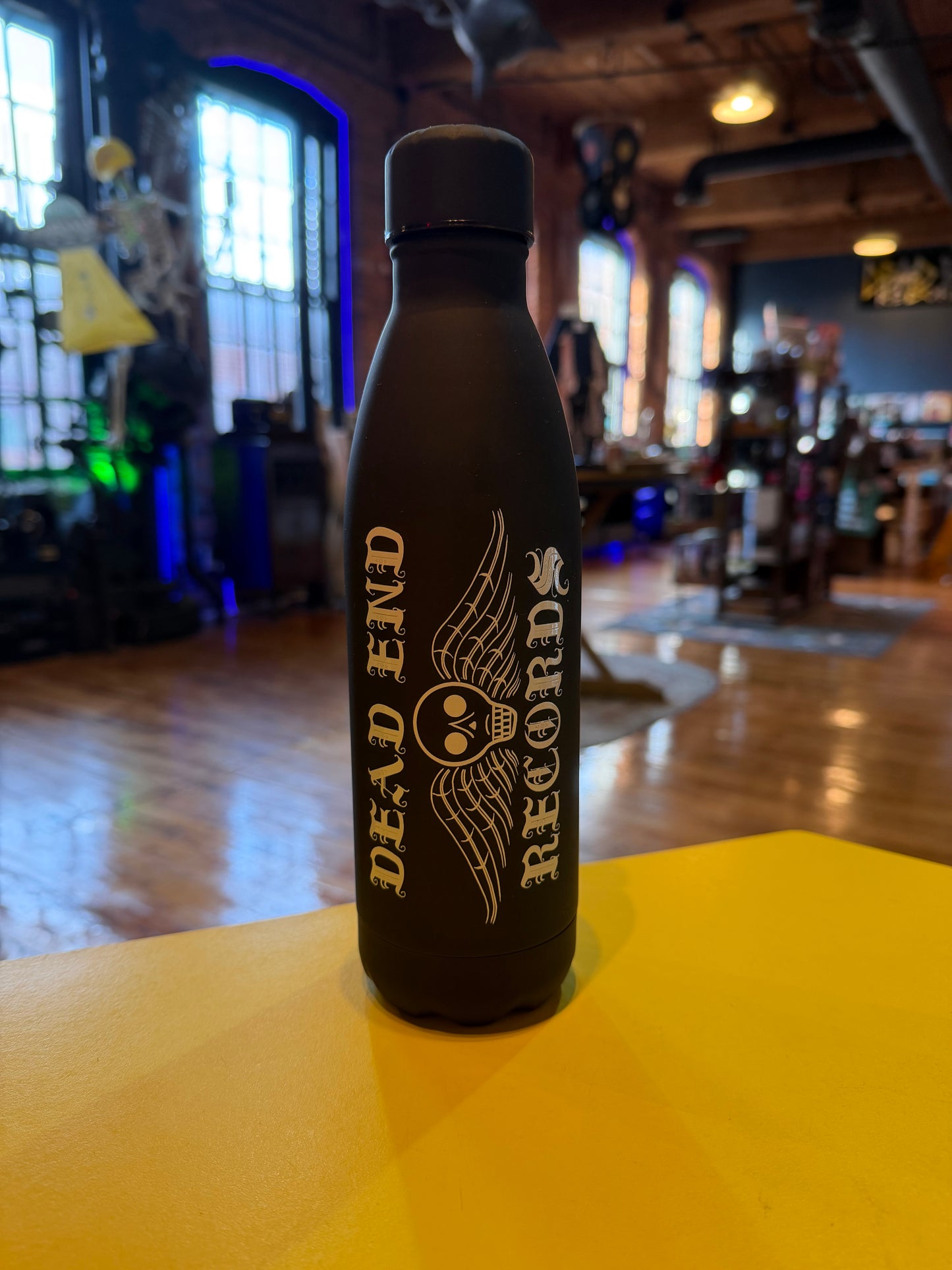 Dead End Records Stainless Steel 790ml Water Bottle Screw Cap Single Walled