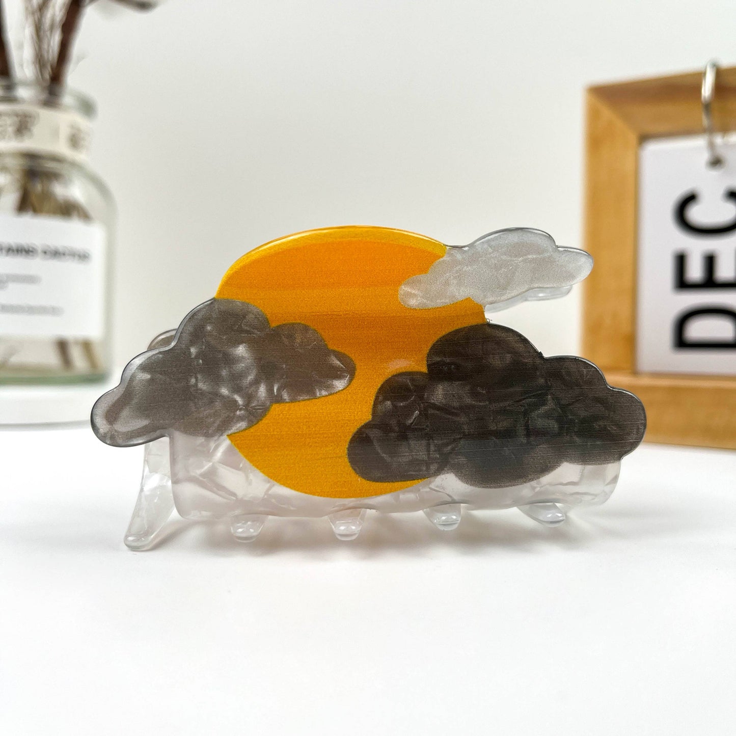 Colorful Sunset Acrylic Hair Claw Clip