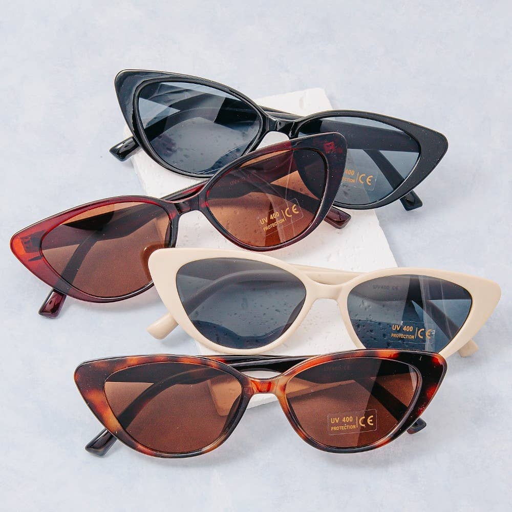 Narrow Cat Eye Frame Sunglasses
