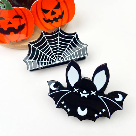 3" Halloween Cute Bat Hair Clips